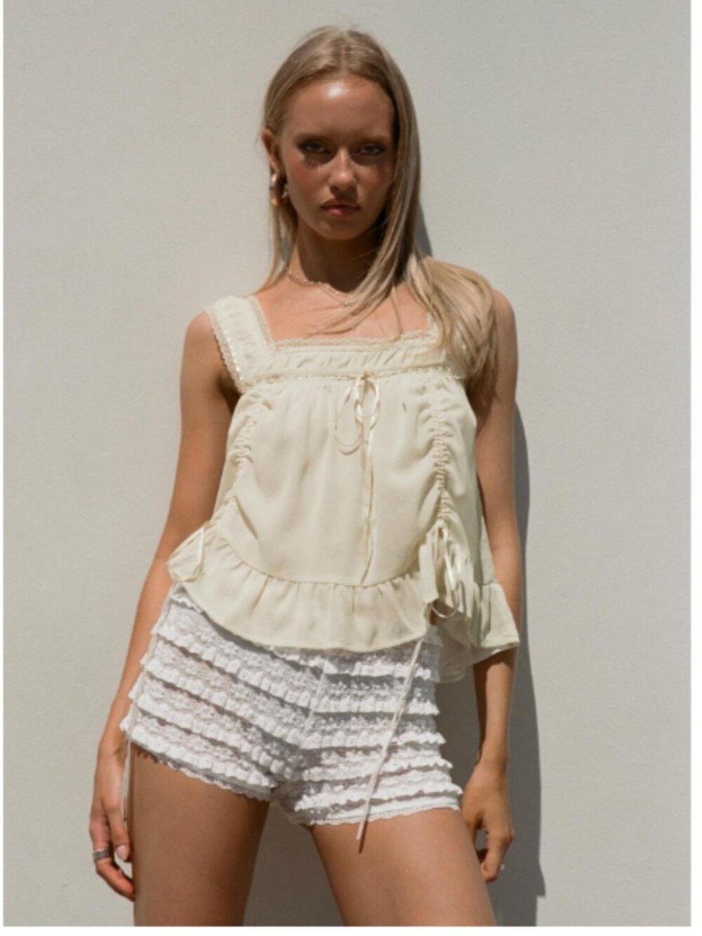 Princess Polly Angelis Lace Shorts White